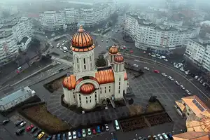 Braila chargers Aeral view of cathedral from Braila