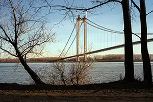Braila solar power The image of the new bridge from Braila