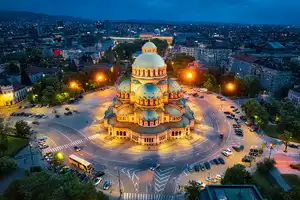 Bulgaria solar power Image of a Cathedral in Sofia, Bulgaria