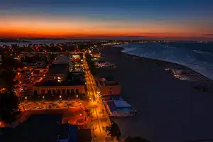 Constanta chargers Image of the beach from Constanta seen from above