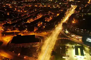 Covasna chargers Covasna seen from above at night