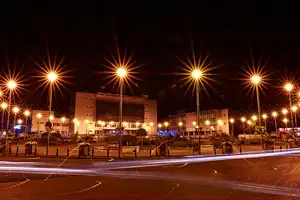 Vrancea solar power Night picture taken in the city of Focsani.